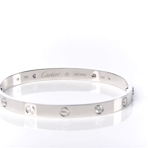 cartier bracelet white gold diamonds|cartier bracelet white gold price.